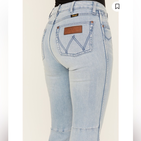 Wrangler Retro High Rise Flare Jeans with Aztec Embroidery - Picture 4 of 9